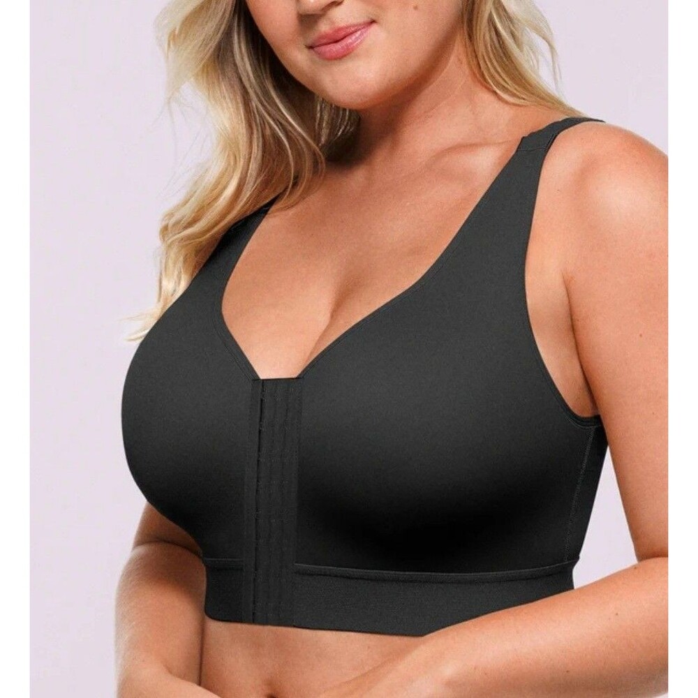 NWOT Shapellx Womens Unlined Front Closure Wireless Back Support Bra - Size L